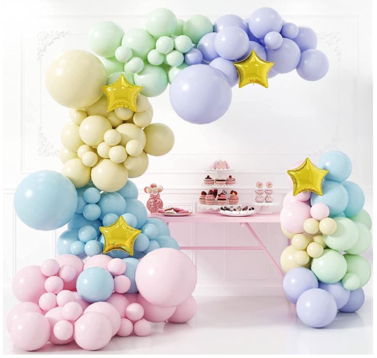 Ensemble de 100 ballons pastel